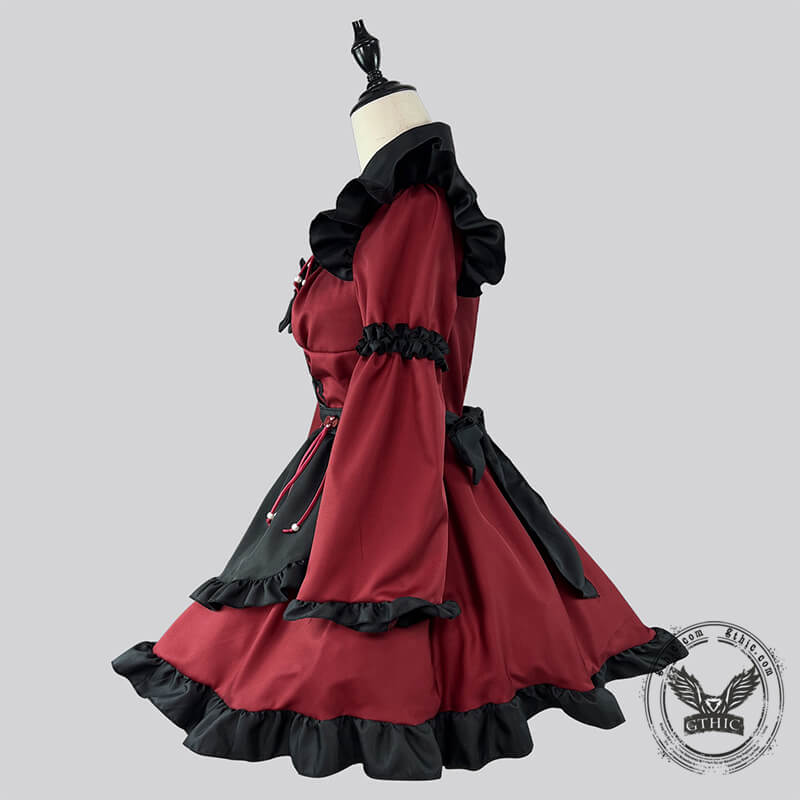 Gothic Red Demon Anime Lolita Dress Gothic Red Demon Anime Lolita Dress
