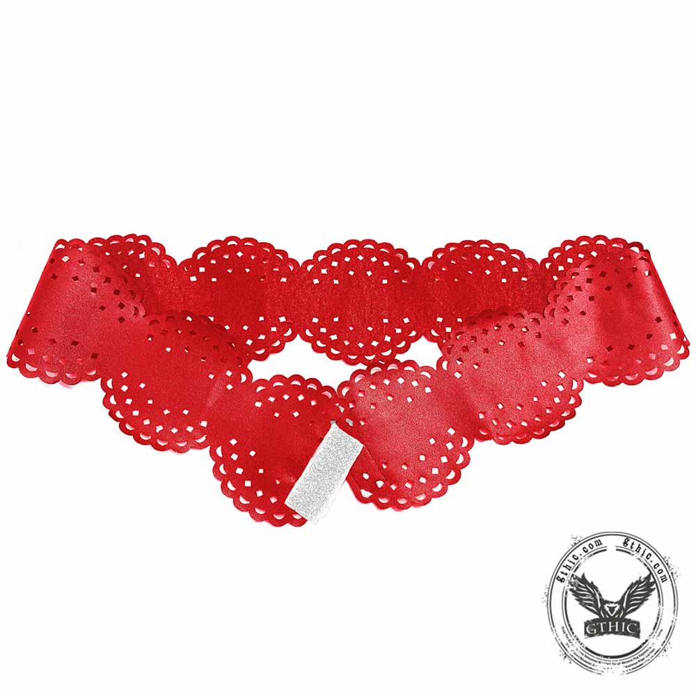 Gothic Red Mesh Bride Cosplay Halloween Costume