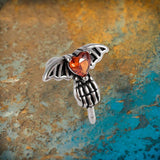 Gothic Red Zircon Snake Stainless Steel Animal Piercing Earrings