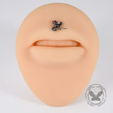 Gothic Red Zircon Snake Stainless Steel Animal Piercing Earring | Gthic.com