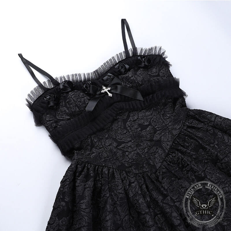 Gothic Rose Lace A Line Party Dress | Gthic.com