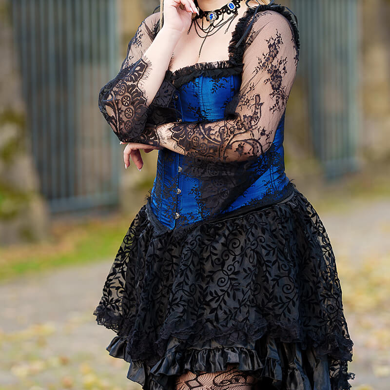 Gothic Ruffled Lace-up Corset Dress Suit – GTHIC