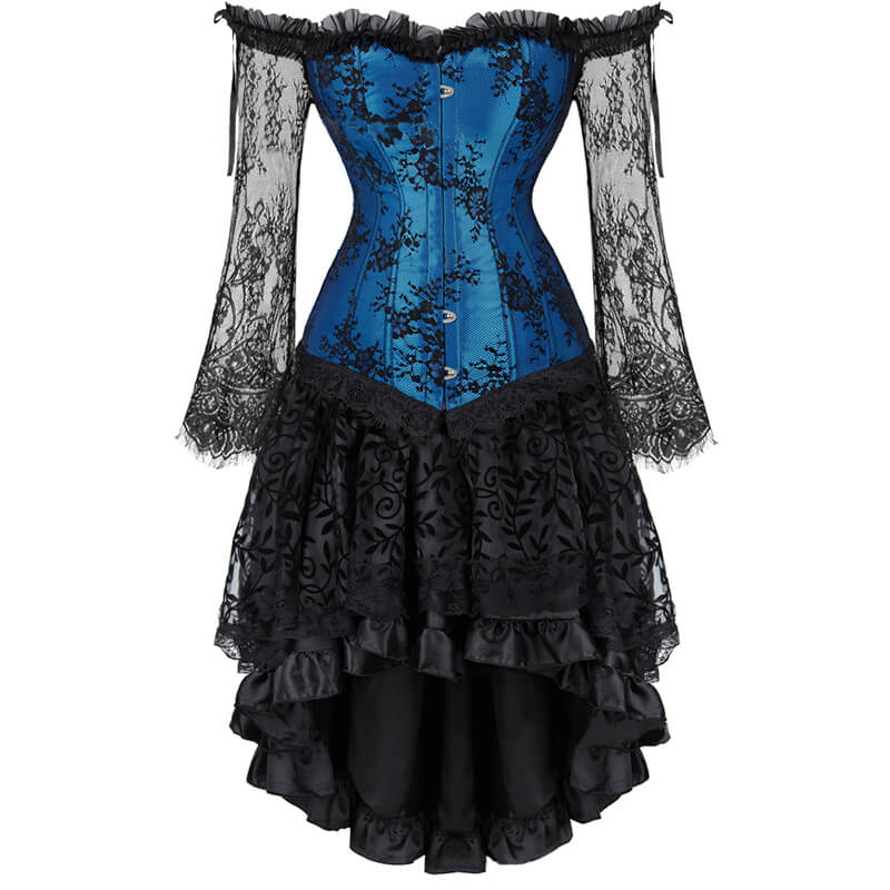Gothic Ruffled Lace-up Corset Dress Suit – GTHIC