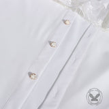 Gothic Ruffled Stand Collar Long-Sleeved Shirt
