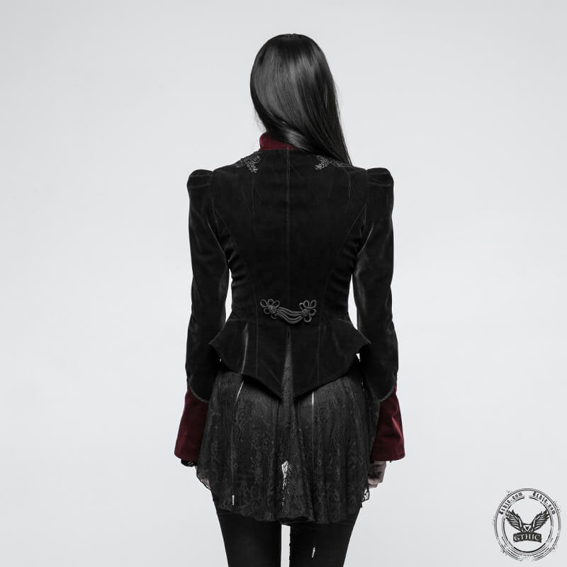 Chaqueta gótica de pana de sarga con cola de tijera