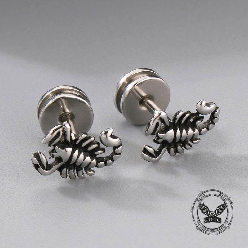 Gothic Scorpion Design Stainless Steel Earrings