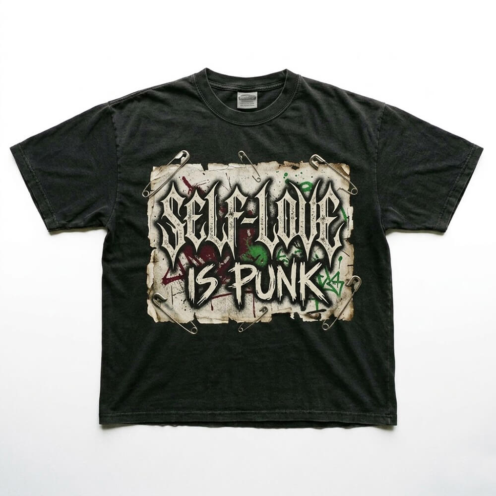 Gothic Self-Love Is Punk Vintage Washed T-shirt | Gthic.com