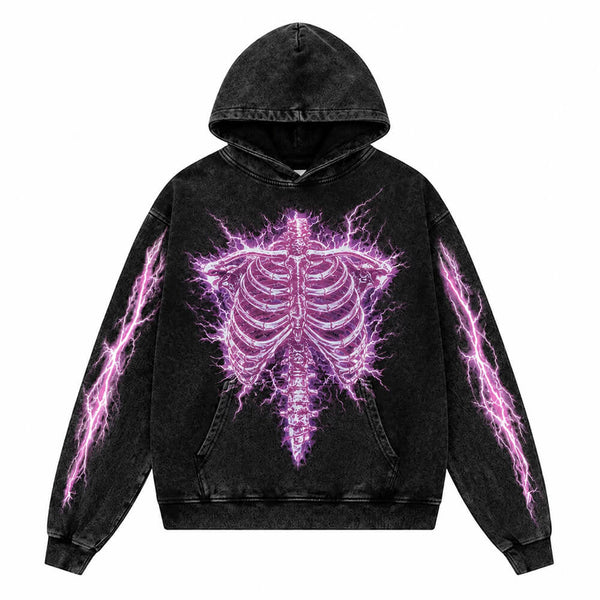 Y2K Pullover & Zip Up Skeleton Hoodie | Skull Hoodie - GTHIC