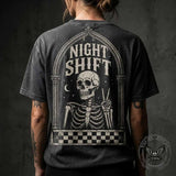 Gothic Skeleton Peace Sign Vintage Washed T-shirt | Gthic.com