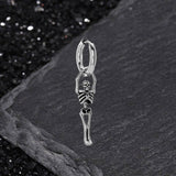 Gothic Skeleton Stainless Steel Drop Earrings | Gthic.com