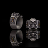 Gothic Skull Bone Cross Sterling Silver Ring | Gthic.com