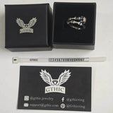 Gothic Skull Bone Sterling Silver Open Ring