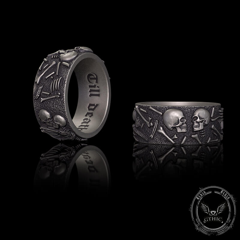 Till Death Do Us Part Sterling Silver Couple Ring