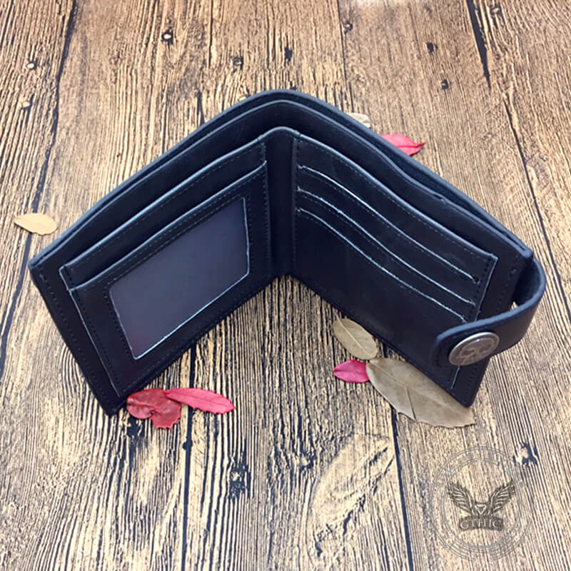 Cartera Budded Cross de piel sintética con calavera