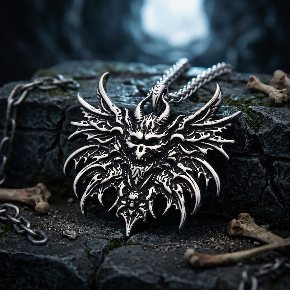 Gothic Skull Demon Stainless Steel Pendant | Gthic.com