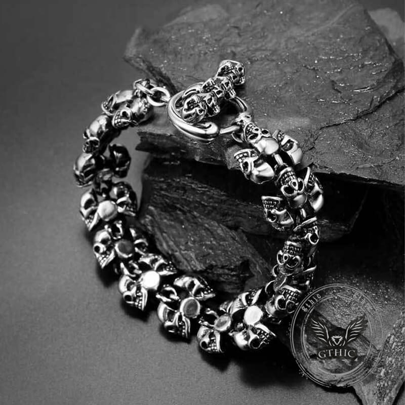 Gothic Skull Domineering Stainless Steel Bracelet | Gthic.com
