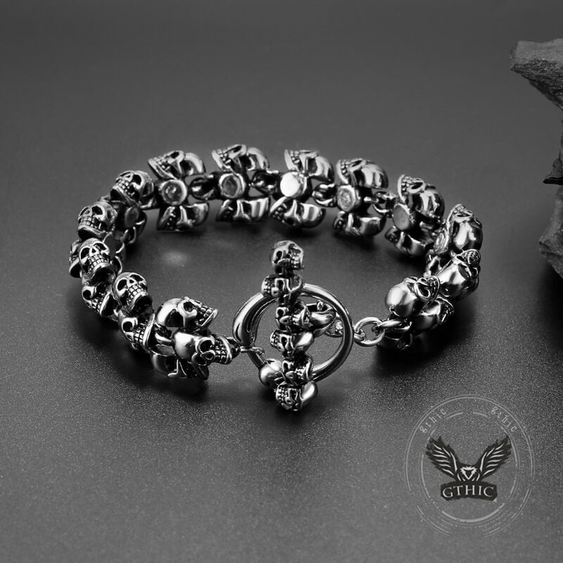 Gothic Skull Domineering Stainless Steel Bracelet | Gthic.com