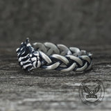 Gothic Skull Hand Holding Rose Sterling Silver Ring | Gthic.com