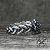 Gothic Skull Hand Holding Rose Sterling Silver Ring