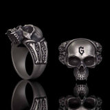 Gothic Skull Head Bone Sterling Silver Ring | Gthic.com