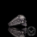 Gothic Skull Head Bone Sterling Silver Ring | Gthic.com