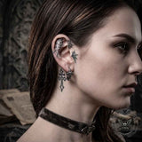 Gothic Skull Head Cross Stainless Steel Earrings | Gthic.com