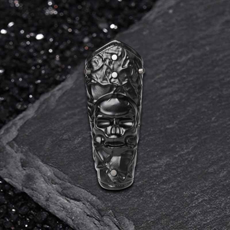 Gothic Skull Head Halloween PU Leather Bracers