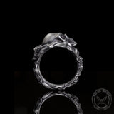 Gothic Skull Head Sterling Silver Ring