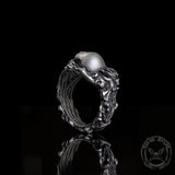 Gothic Skull Head Sterling Silver Ring | Gthic.com