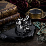 Gothic Skull Mask Stainless Steel Ring | Gthic.com