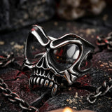 Gothic Skull Mask Stainless Steel Ring | Gthic.com