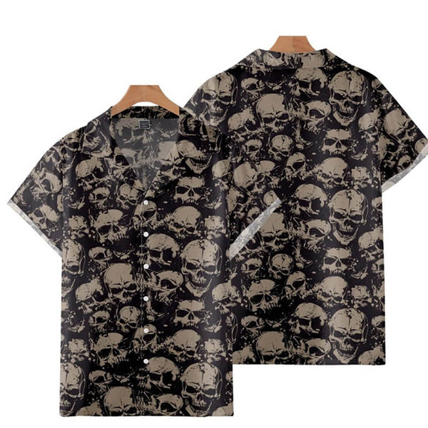 Gothic Skull Polyester Hawaiian Shirt | Gthic.com
