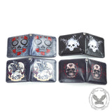 Gothic Skull Print Bifold Chain Wallet 01 | Gthic.com