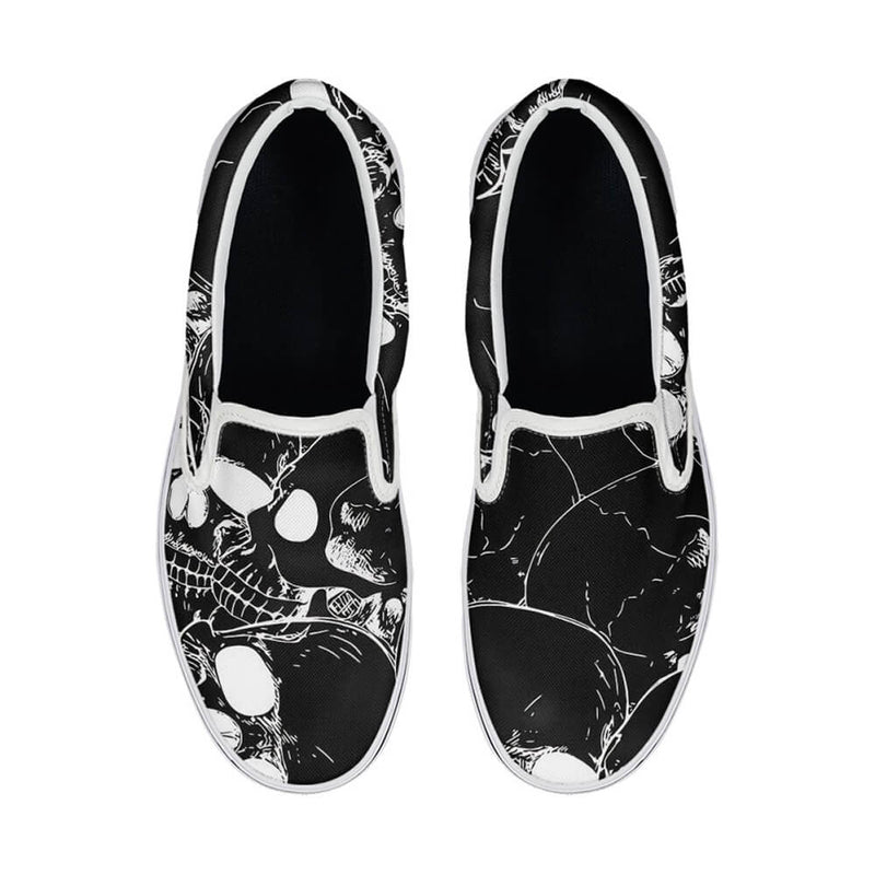 Gothic Skull Print Casual Sports Canvas Shoes