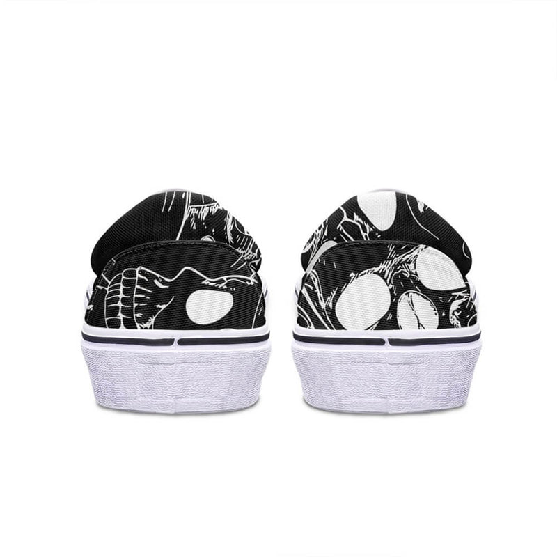 Gothic Skull Print Casual Sports Canvas Shoes