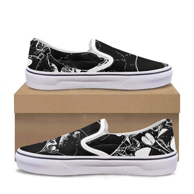 Gothic Skull Print Casual Sports Canvas Shoes 01 | Gthic.com