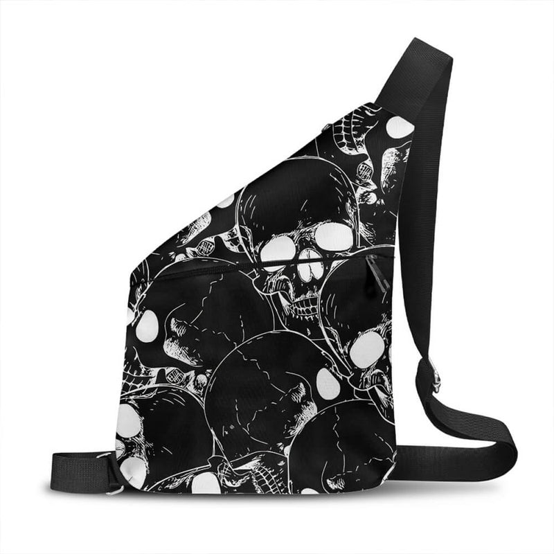 Gothic Skull Print Casual Sports Shoulder Bag 03 | Gthic.com