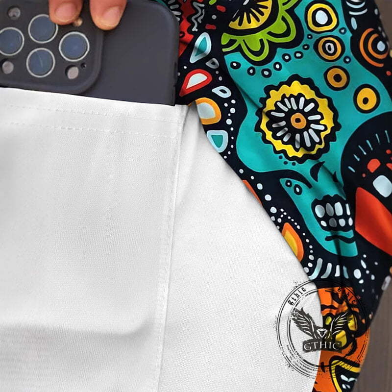 Gothic Skull Print Quick Dry Surf Beach Shorts | Gthic.com