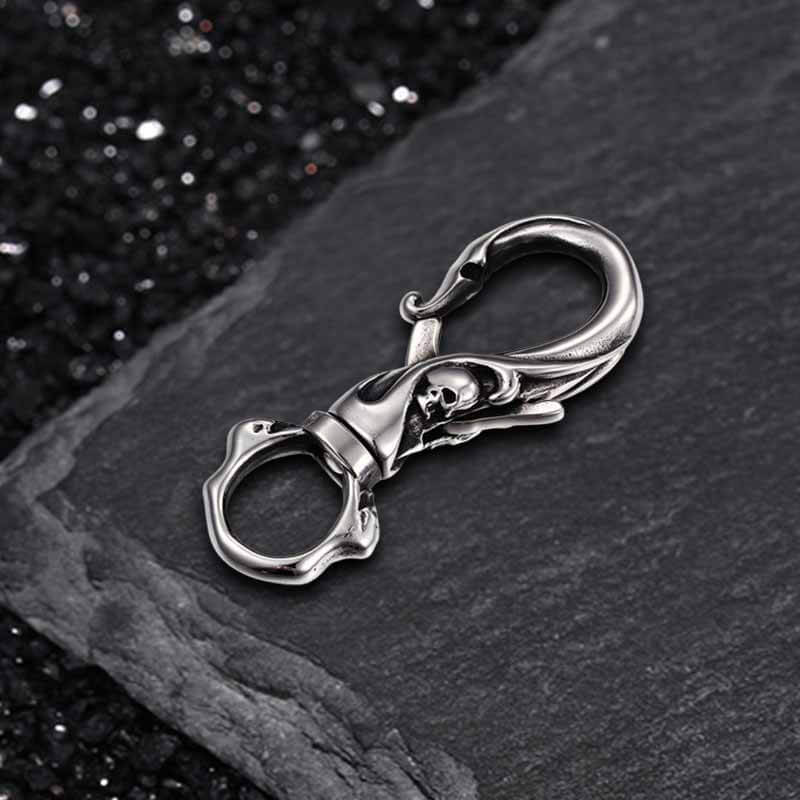 Gothic Skull Stainless Steel Keychain
