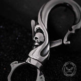 Gothic Skull Stainless Steel Keychain