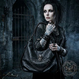 Gothic Skull Studded PU Leather Crossbody Shoulder Bag | Gthic.com