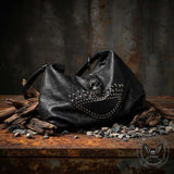 Gothic Skull Studded PU Leather Crossbody Shoulder Bag
