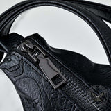 Gothic Skull Studded PU Leather Crossbody Shoulder Bag