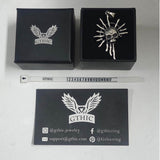 Gothic Skull Sun God Sterling Silver Monster Pendant