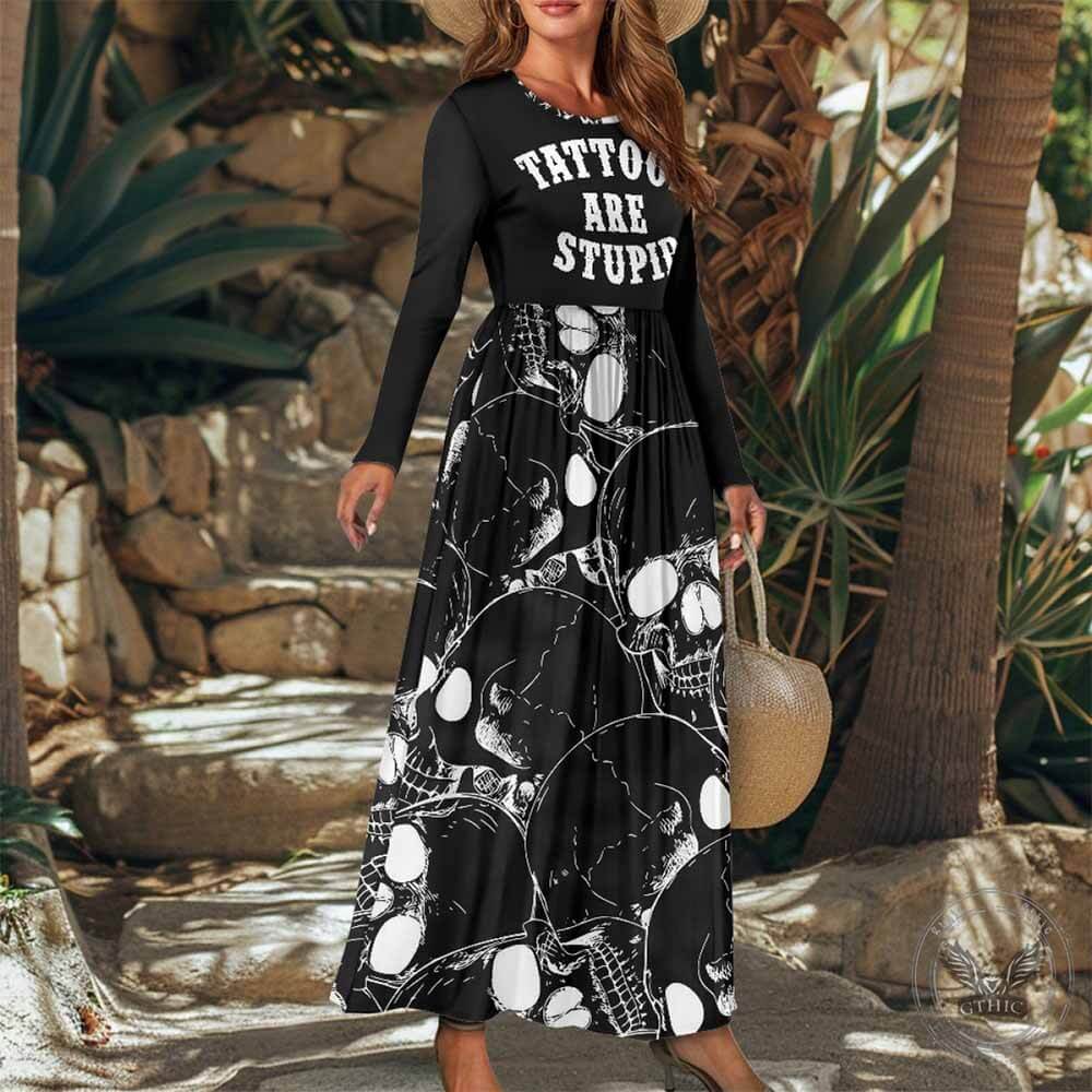 Gothic Skull Tattoos Are Stupid Pocket Dress 03 | Gthic.com