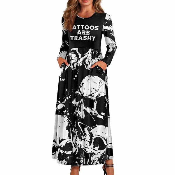 Gothic Skull Tattoos Are Trashy Pocket Dress 01 | Gthic.com