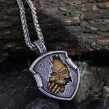 Gothic Skull Vampire Stainless Steel Necklace 03 | Gthic.com