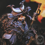Gothic Skull Warrior Crow 925 Silver Gemstone Pendant 02 | Gthic.com