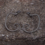 Gothic Snake Stainless Steel Stud Earrings