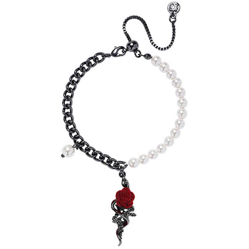 Gothic Snake Wrapped Rose Alloy Jewelry Set